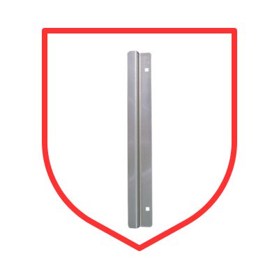 Outswing Door Latch Guards and Lock Guards for a storefront door to apartment doors